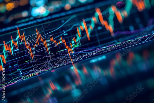 Stock market wealth trajectory graph with sharp angles.