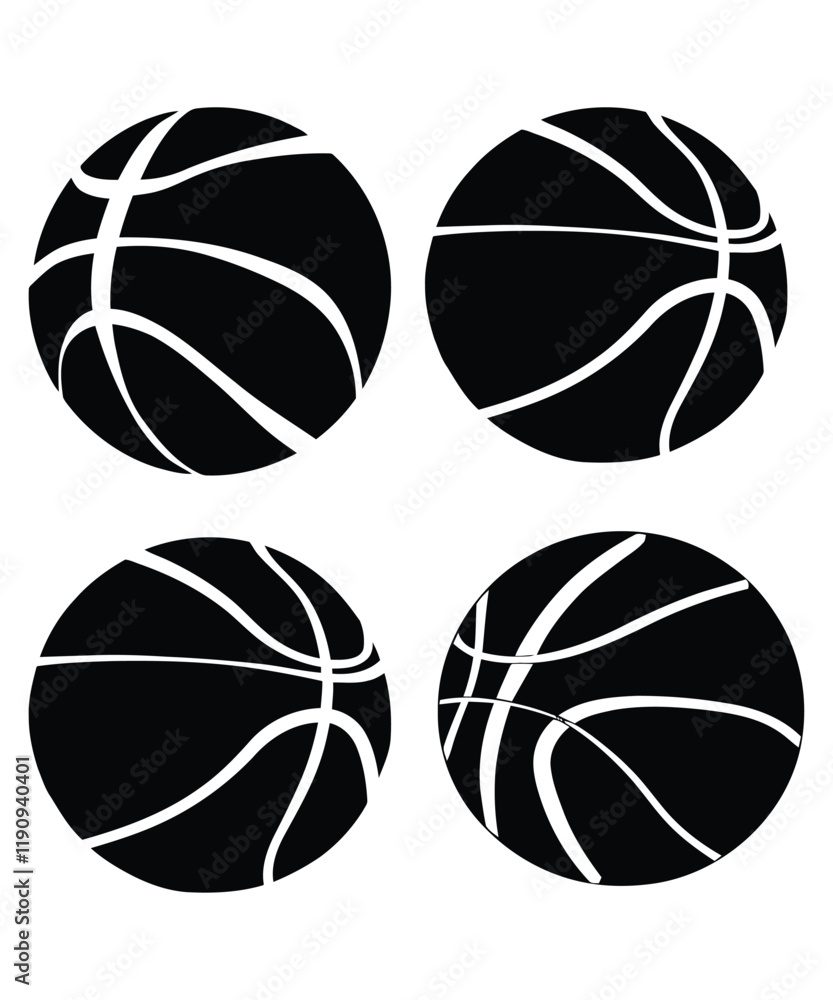 Obraz premium Basketball silhouette vector