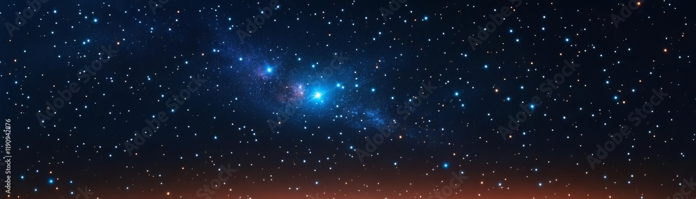 Obraz premium Astrological Leo constellation glowing in a field of celestial wonder and starlight