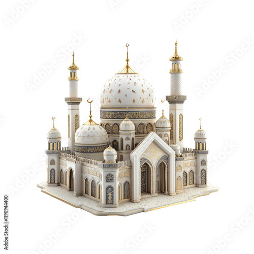 Wallpaper Mural Exquisite Porcelain Mosque Model A Detailed Architectural Representation of Islamic Design Torontodigital.ca