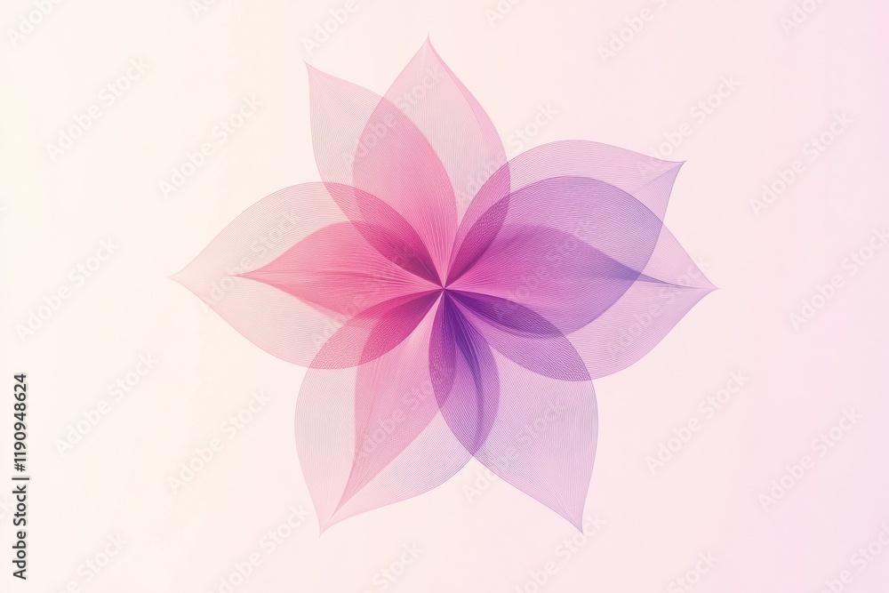 Fototapeta premium Clean and simple virus illustration featuring a colorful floral design with gentle gradients for educational use. Generative AI