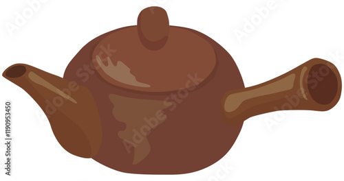 急須のイラスト 和食器 ベクター素材