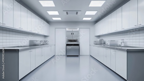 Wallpaper Mural Spotless Industrial Kitchen Ready for Professional Use Torontodigital.ca