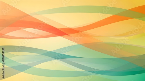 Wallpaper Mural Abstract waves in soft colors create a soothing and modern background design. Torontodigital.ca