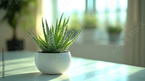 Bright indoor setting with lush green plant by window showcasing autumn colors