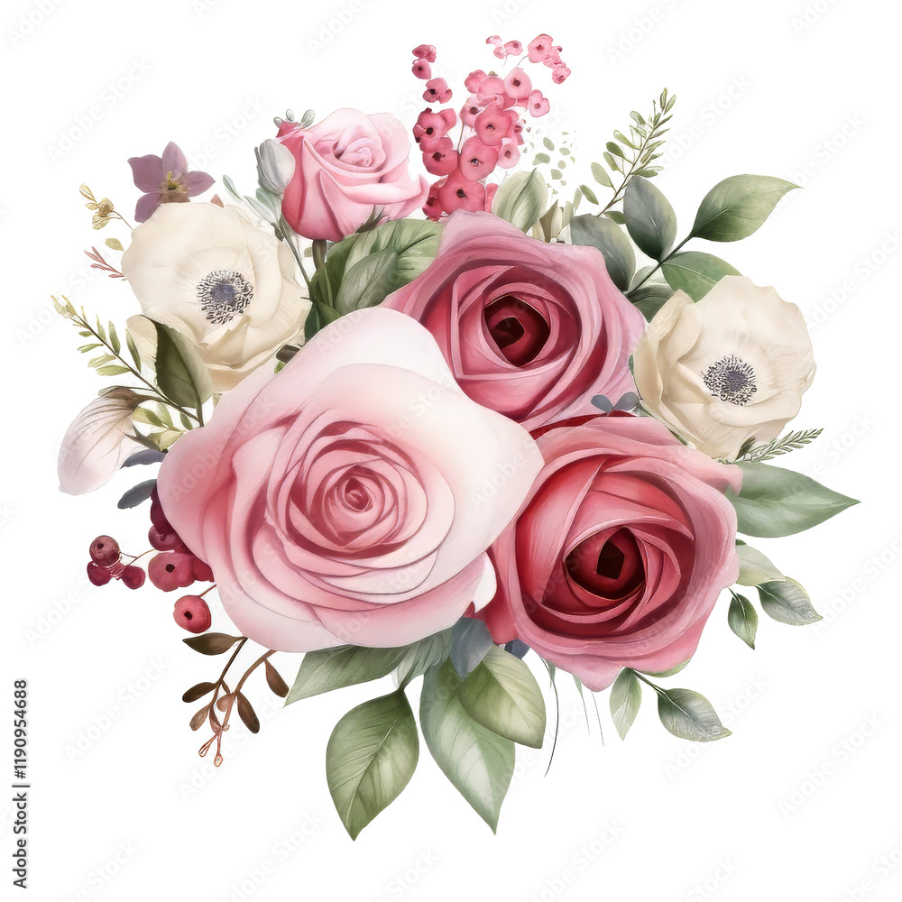 Fototapeta premium Beautiful Flower Clipart Vector Illustration - Floral Design for Graphics