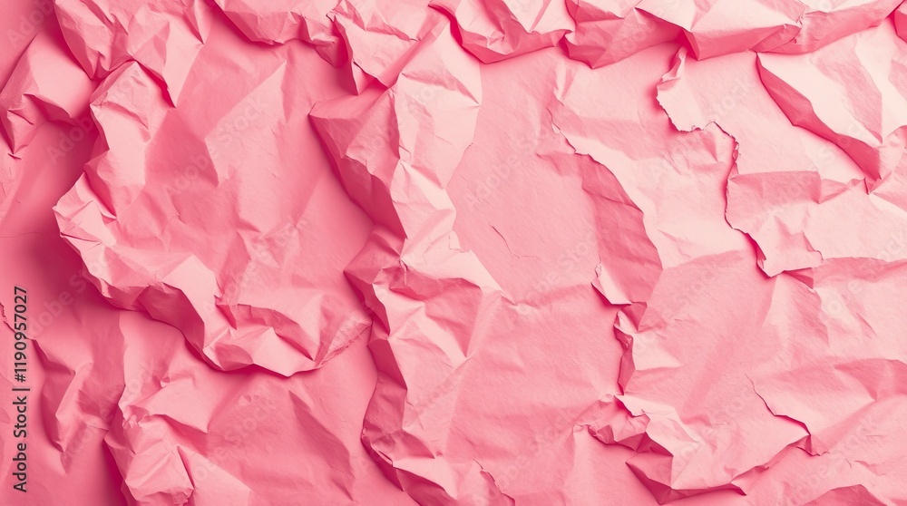 Fototapeta premium texture of pink old paper, crumpled background, vintage rose