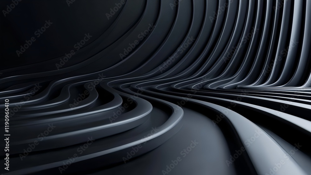 Smooth Dark Sleek Fluid Curves Reflecting Light Innovative Business Space Digital Smooth Dark Sleek Fluid Curves Reflecting Light Innovative Business Space Digital