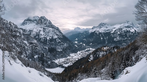 Wallpaper Mural Winter in the swiss alps Torontodigital.ca