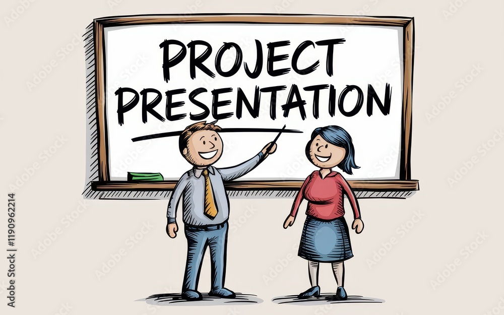 Obraz premium Businesspeople giving a project presentation together
