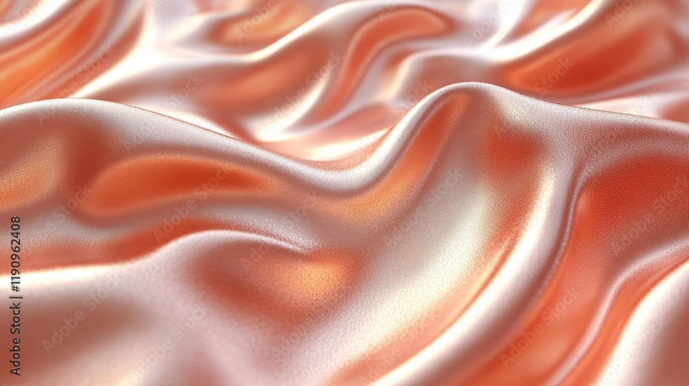 Fototapeta premium Elegant satin texture in peach tones. Generative AI