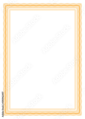 Guilloche Border Design For Certificate