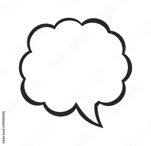 Comic speech bubble text talk balloon cloud chat isolated set. Vector flat graphic design illustration