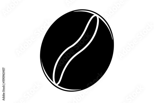 Realistic Coffee Bean Icon Vector with Texture