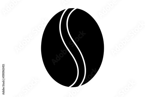 Realistic Coffee Bean Icon Vector with Texture