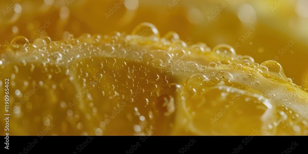 Close-up of lemon slices with droplets, showcasing freshness and vibrant color. Close-up of lemon slices with droplets, showcasing freshness and vibrant color.
