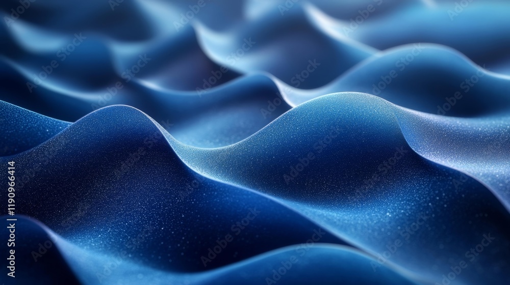 Obraz premium Blue gradient abstract wave pattern. Generative AI