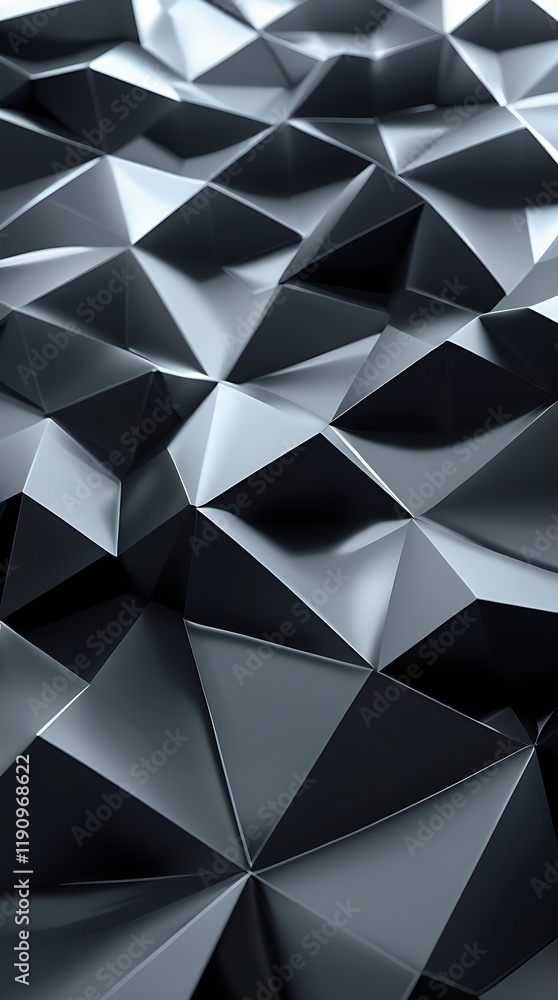Fototapeta premium Abstract dark geometric background with triangle pattern.
