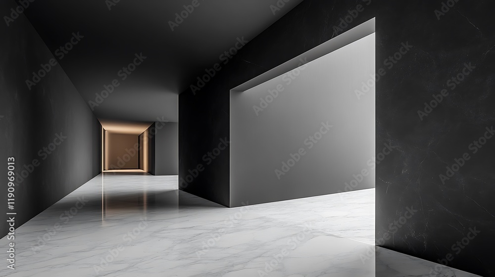 Obraz premium Abstract Modern Architecture Corridor Design