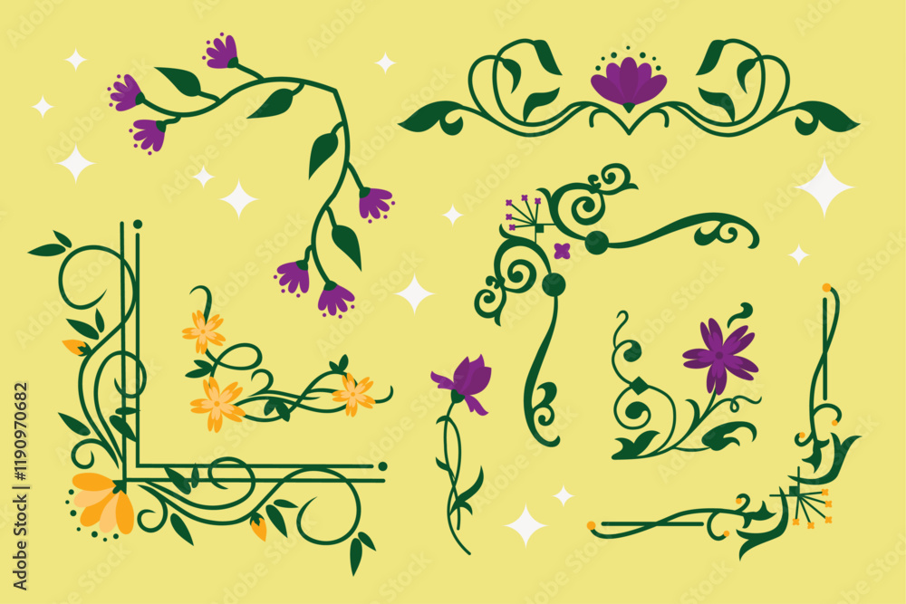 Naklejka premium Flower Frame 
