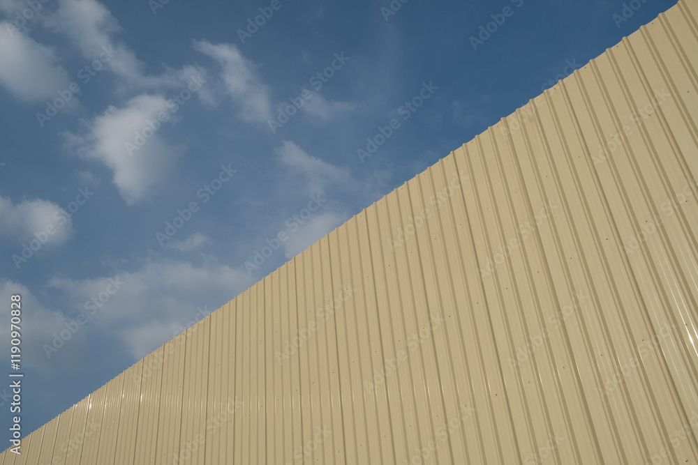 the roof of the building