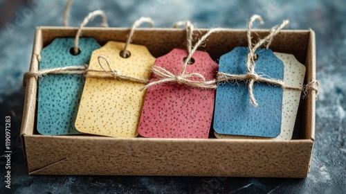 Stacks of colorful handmade paper displayed at a local artisan market