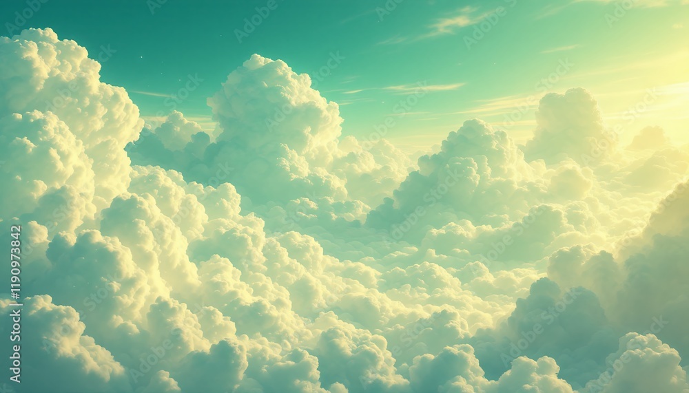 Aerial View of a Sea of Clouds at Sunrise Aerial View of a Sea of Clouds at Sunrise