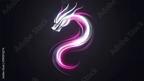 Wallpaper Mural Minimalist Monochromatic Chinese Dragon Tattoo Style Torontodigital.ca