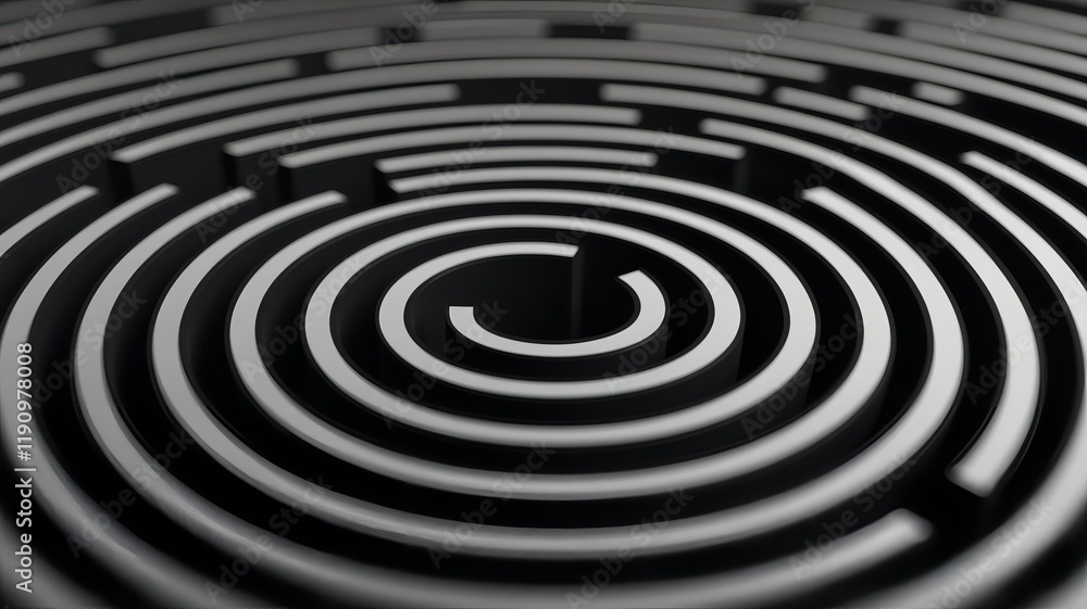 Mesmerizing Monochrome Labyrinth:An Optical Illusion of Texture and Light Mesmerizing Monochrome Labyrinth:An Optical Illusion of Texture and Light