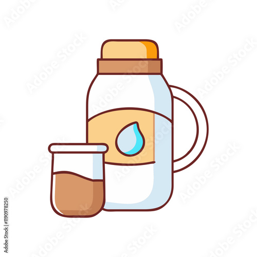 coffee creamer vector icon, coffee creamer vector illustration - simple illustration of coffee creamer, perfect for logos and iconscoffee creamer 