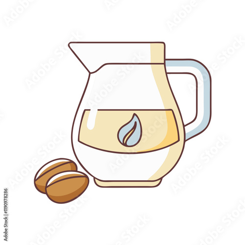 coffee creamer vector icon, coffee creamer vector illustration - simple illustration of coffee creamer, perfect for logos and iconscoffee creamer 