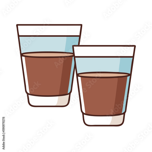 double shot of espresso vector icon, double shot of espresso vector illustration - simple illustration of double shot of espresso, perfect for logos and iconsdouble shot of espresso 