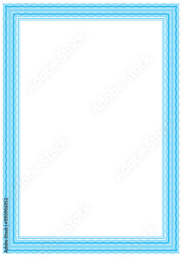 Guilloche Border Design For Certificate