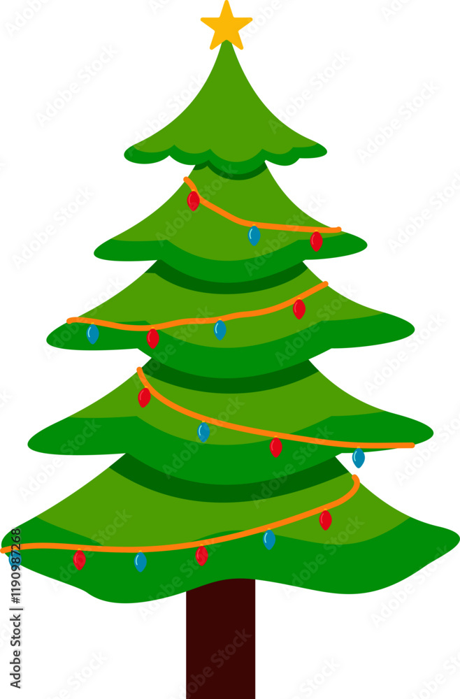 Fototapeta premium Christmas Tree Illustration