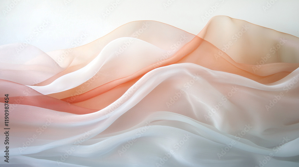 Vivid Layers of Translucent Fabric in Dynamic Abstract Patterns Vivid Layers of Translucent Fabric in Dynamic Abstract Patterns