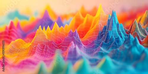 Wealth gap analysis chart with colorful peaks.