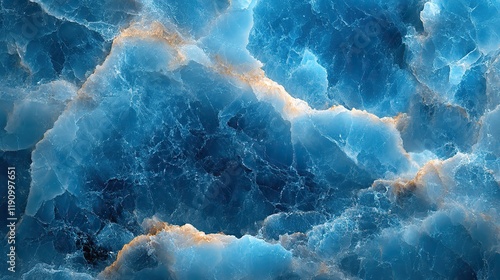 The background is a classic and elegant light blue marble pattern