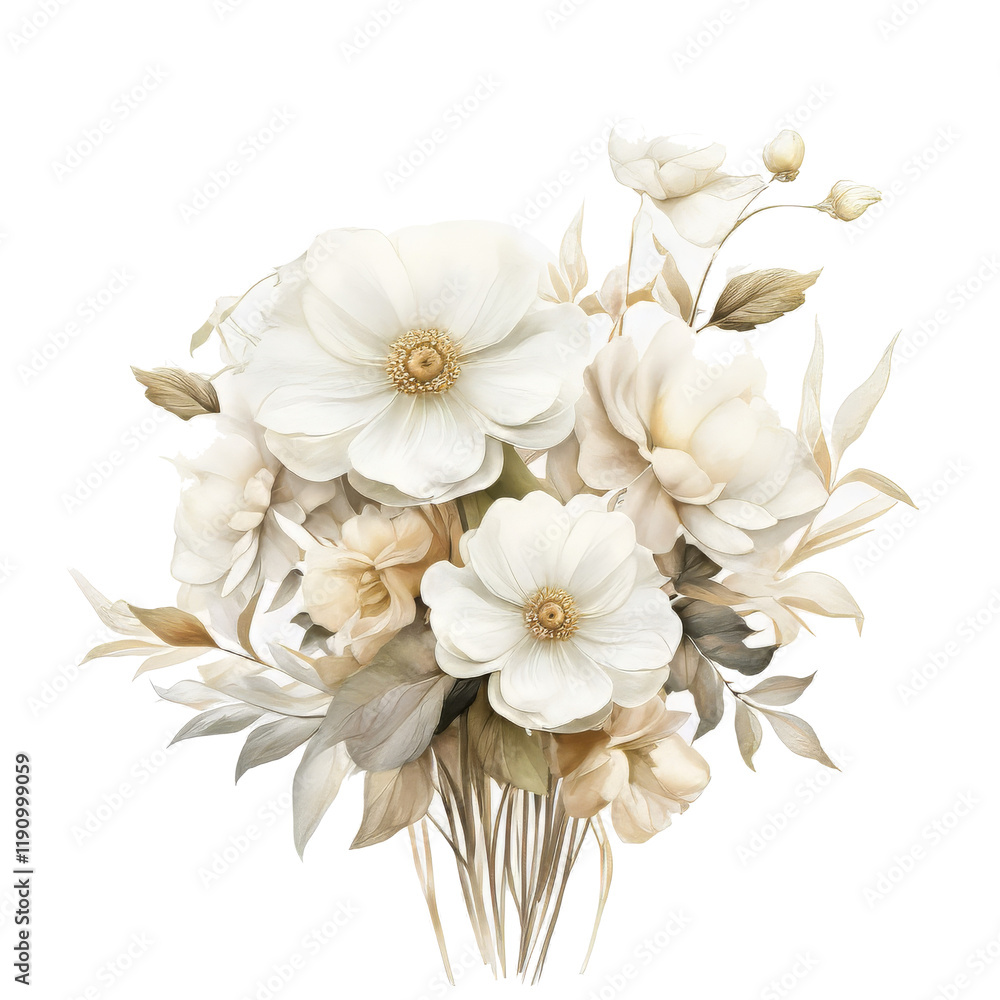 Obraz premium Beautiful Flower Clipart Vector Illustration - Floral Design for Graphics