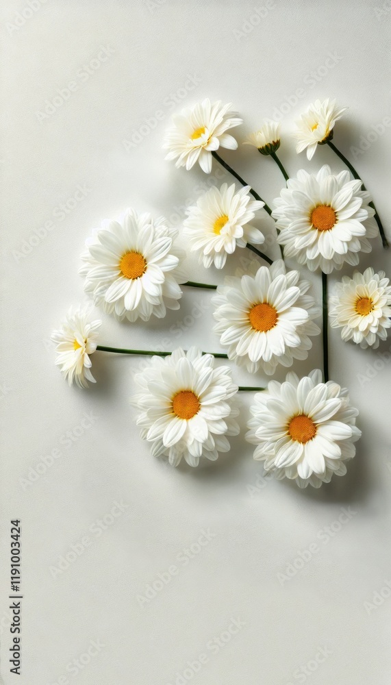 Obraz premium Beautiful chamomiles isolated on white background. Flowers