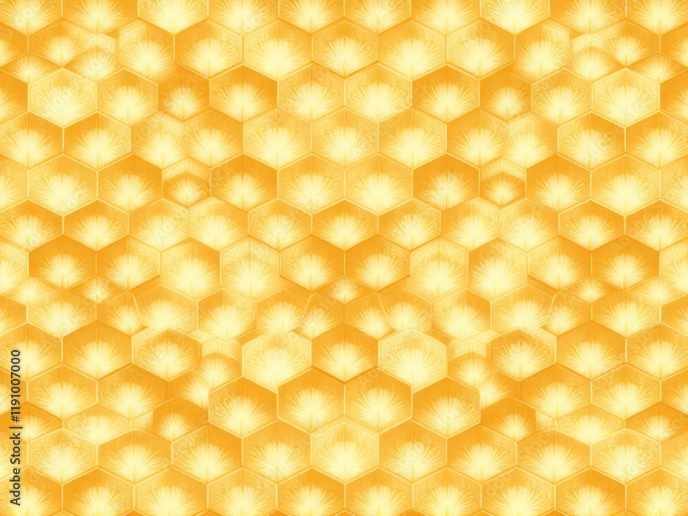 Abstract Golden Honeycomb Pattern with Hexagonal Shapes
Abstract Golden Honeycomb Pattern with Hexagonal Shapes