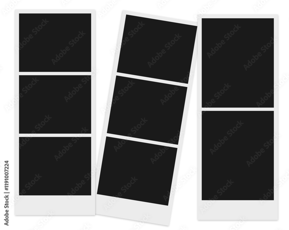 blank multiple polaroid photo frames on transparent background blank multiple polaroid photo frames on transparent background