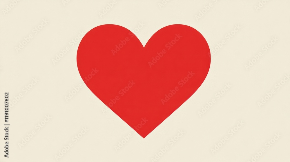 Bold red heart on a soft beige background symbolizing love and affection for Valentine Day celebrations and heartfelt connections. Bold red heart on a soft beige background symbolizing love and affection for Valentine Day celebrations and heartfelt connections.