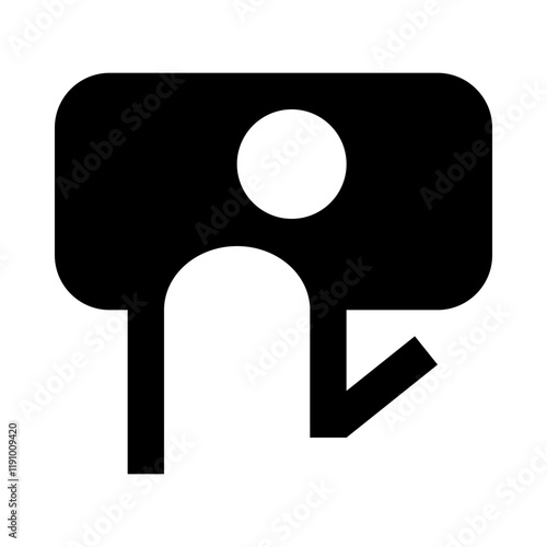 Minimalist Sleep Position Solid Icon