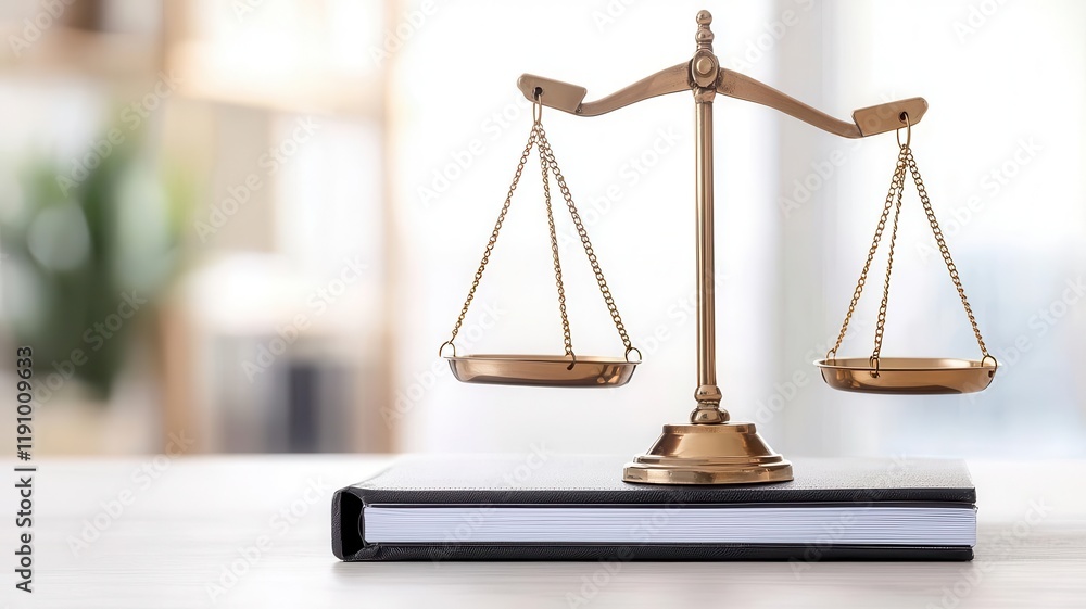 Legal scales on top of a hospital file folder, visualizing legal disputes and cases involving healthcare providers Legal scales on top of a hospital file folder, visualizing legal disputes and cases involving healthcare providers