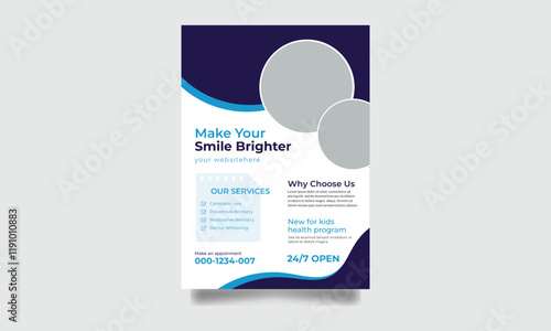 Dental Dentist Clinic Flyer Poster Banner Template
