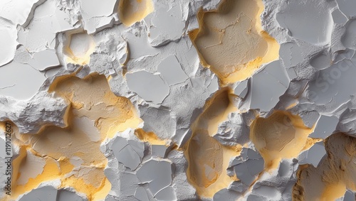 Close-Up of Textured White Stone Wall - Natural Background
