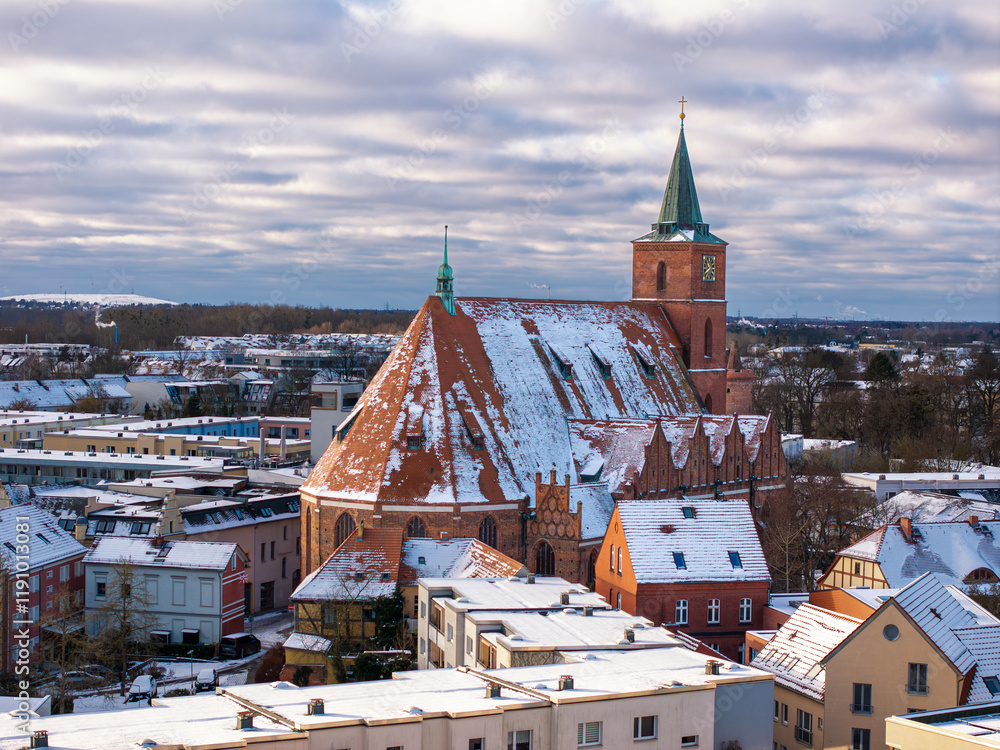 Naklejka premium Aussicht auf die Kirche St. Marien in Bernau bei Berlin