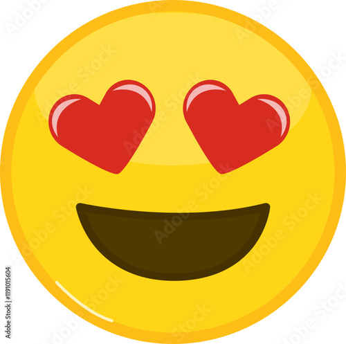 Smiling face Heart Eyes Emoji Illustration