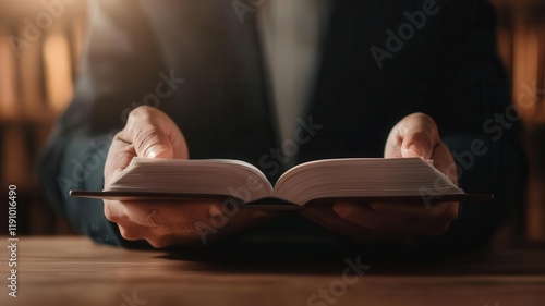 A lawyer in a courtroom holding a medical report, symbolizing legal proceedings involving healthcare malpractice