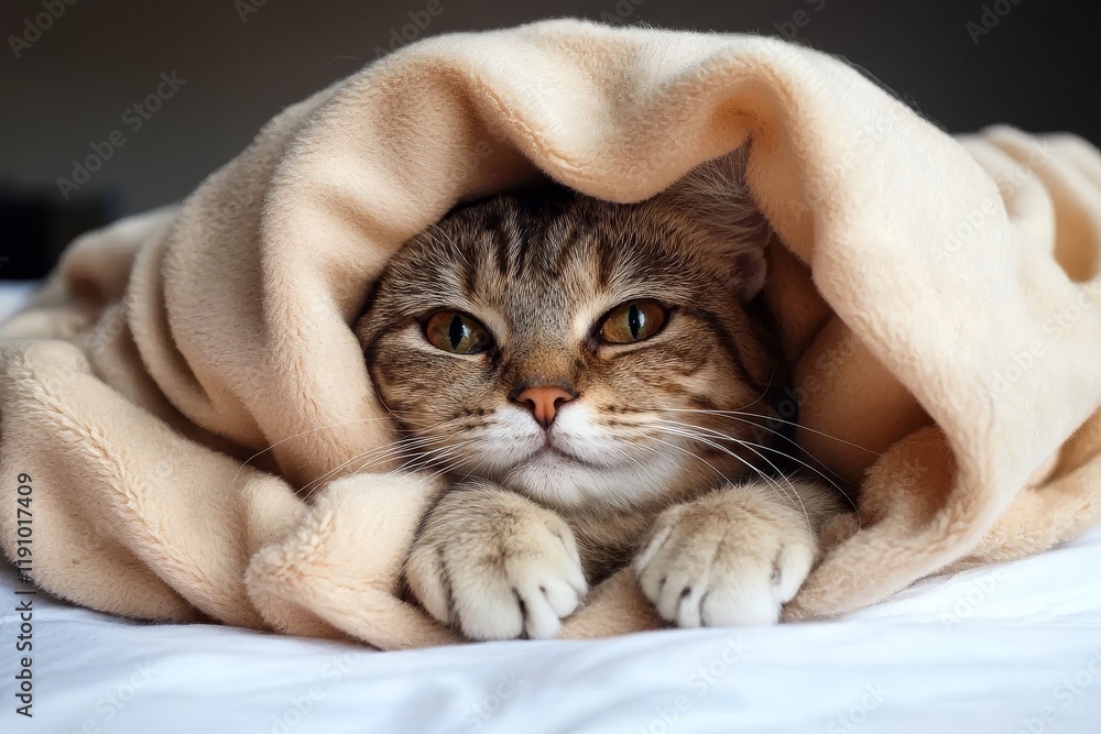 Cozy Cat Under Blanket Close-up, Soft Focus, Beige Fur, Cute Kitten, Pet Photography Cat photography, Pet portrait Cozy Cat Under Blanket Close-up, Soft Focus, Beige Fur, Cute Kitten, Pet Photography Cat photography, Pet portrait
